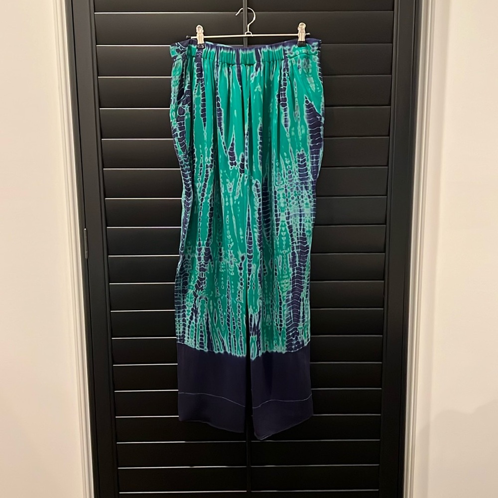 AMAZING! “RAQUEL ALLEGRA’ Silk Tie Dyed Pants!! Size 0=XS/S! Never Worn!!